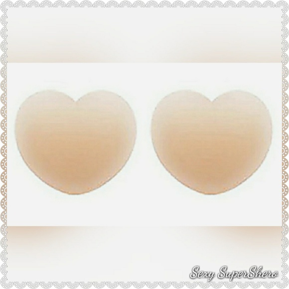 Sexy SuperShero Accessories - ❤ Heart Shaped Nipple Covers/silicone Pasties